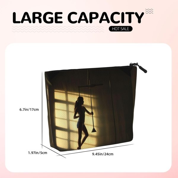 new love gymnastics print Cute Travel Toiletry Bag Makeup Bag Organizer - Image 4