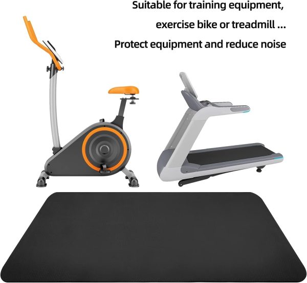 Exercise Equipment Mat - Treadmill Mat, Stationary Bike Mat, Exercise Mat, - Image 2