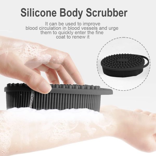 Soft Silicone Body Scrubber 2 PCS Silicone Body Shower, Silicone Loofah 2 - Image 5