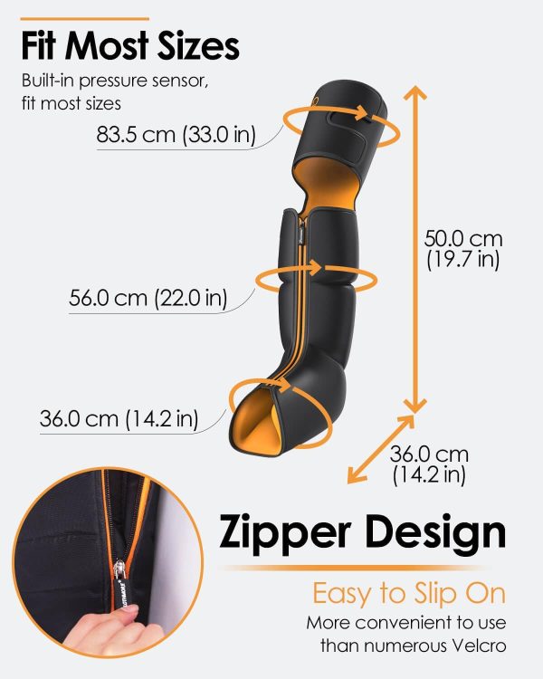 Leg Massager with Air Compression for Circulation, 3-in-1 Full Leg Heating - Image 6
