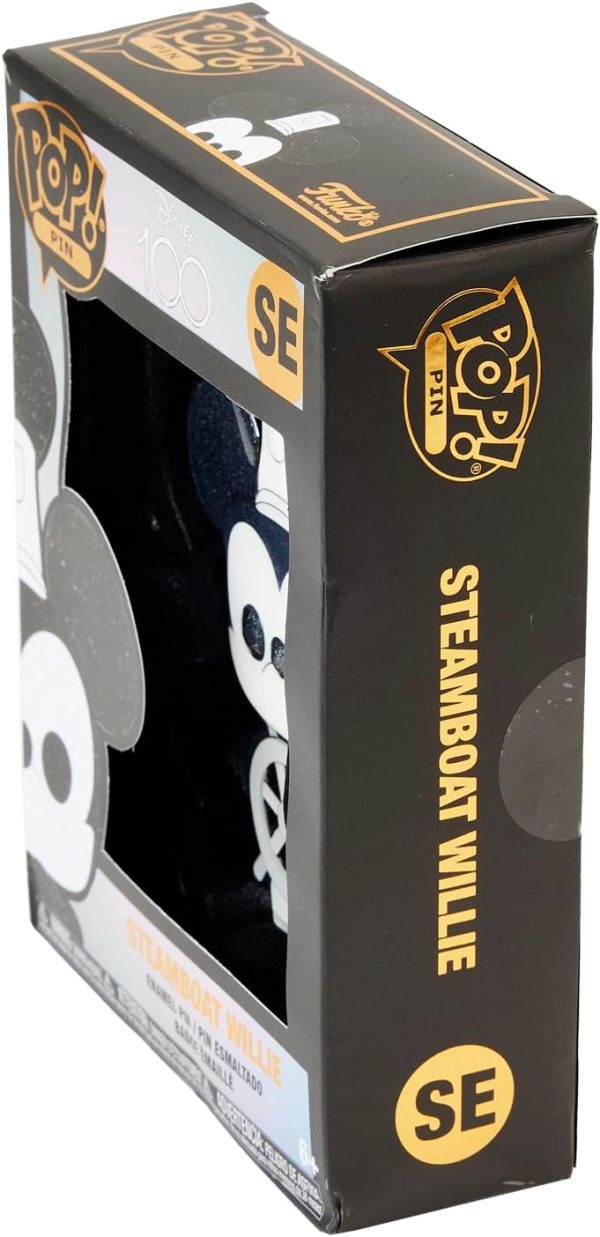 Loungefly Disney 100 Pop! Pin: Black and White Vault - Steamboat Willie - Image 3