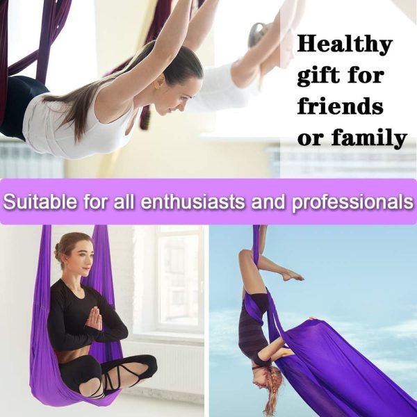 Yoga Swing Set - 10M Aerial Silks Kit for Home Silk Swing for Gymnastics 11 - Image 2