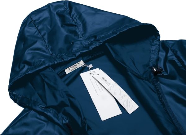 COOFANDY Mens Packable Rain Jacket Lightweight Waterproof Raincoat with - Image 4