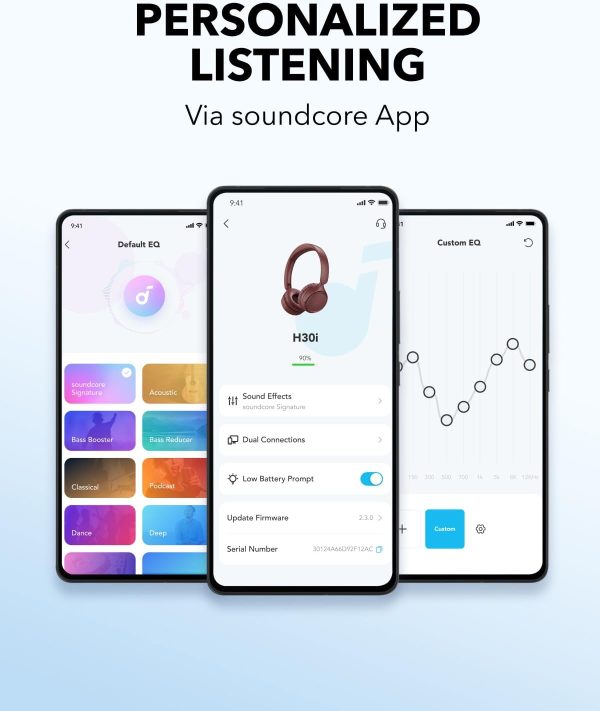 Soundcore H30i Wireless On-Ear Headphones, Foldable Design, Pure Bass, 70H - Image 7