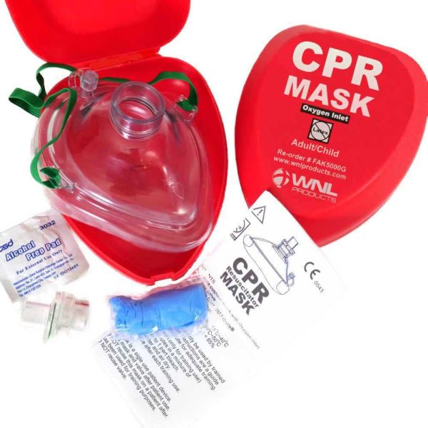 WNL Products CPR Rescue Mask, Adult/Child Pocket Resuscitator, Hard Case - Image 3