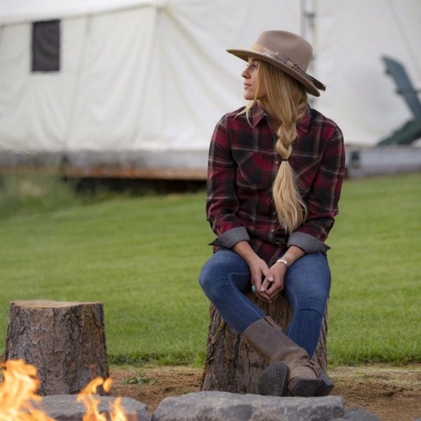 Legendary Whitetails Womens Cottage Escape Flannel Long Sleeve Plaid and - Image 7