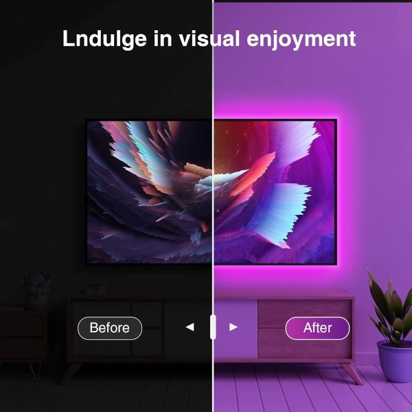 GHome Smart SL1 TV LED Backlight, Smart WiFi Strip Light Compatible with - Image 4