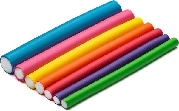 Tifara Beauty Salon Heatless Flexible Hair Rollers Curlers 42-pack 7" Soft - Image 5