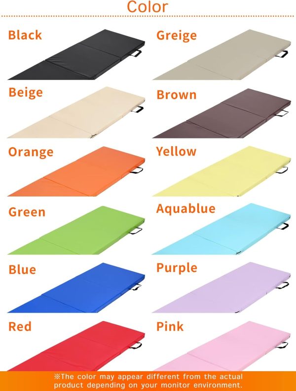 Gymnastics Mat Folding Stretch Mats 71"x24"x2" Exercise Muscle Training - Image 7