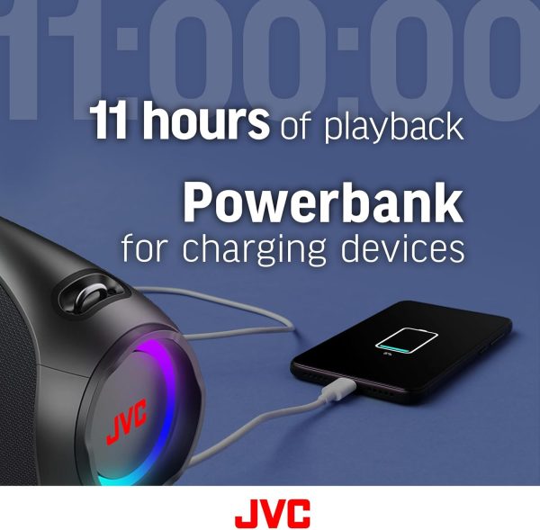 JVC Portable Speaker SP-PA15BT, 120W Max Output with Powerful Bass, 11 Hour - Image 5