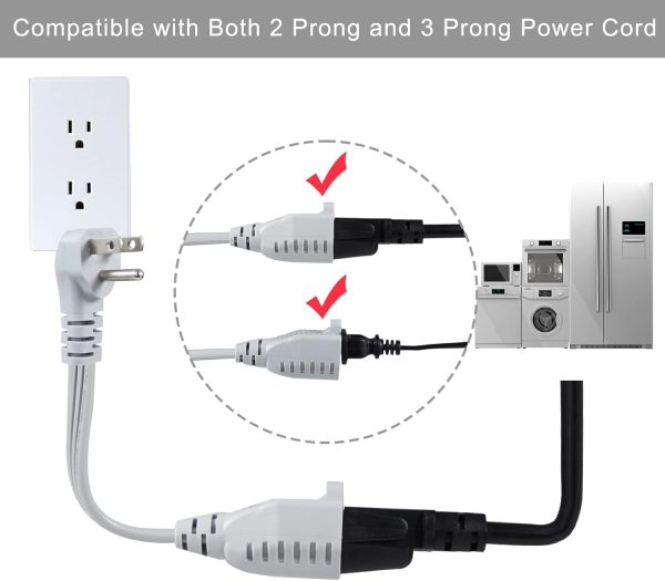 KUNCAN Appliance Power Extension Cord - 3 Prong Flat Wire SPT-3 14 AWG - Image 2
