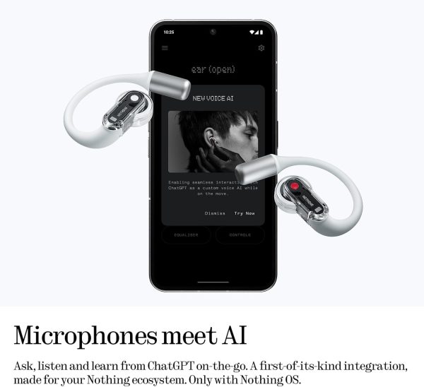 Nothing Ear (Open) Open-Ear Headphones, Earbuds with Earhooks, Clear Voice - Image 4