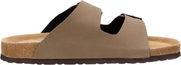 CUSHIONAIRE Men's Lane Cork footbed Sandal with Adjustable Buckle Straps - Image 3