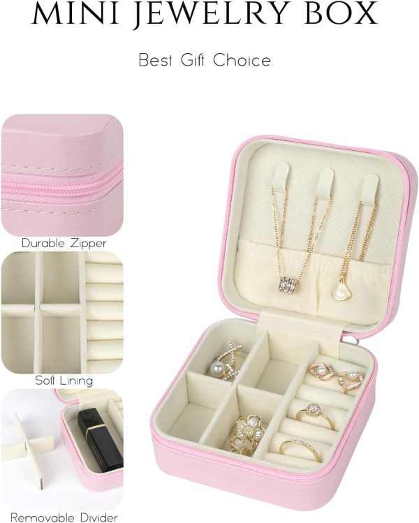Travel Jewelry Case, Travel Jewelry Box, Mini Jewelry Travel Case, Jewelry - Image 3