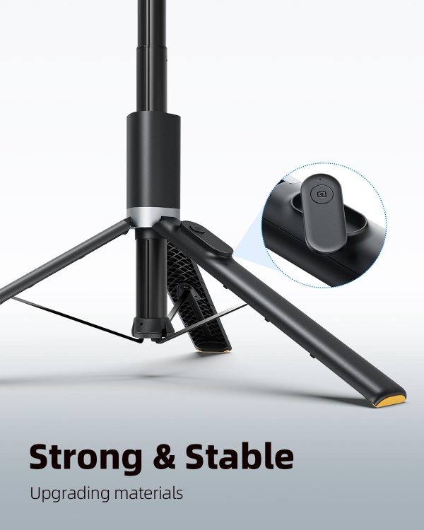 TODI 63" Phone Tripod, Tripod for iPhone & Portable Selfie Stick Tripod - Image 3
