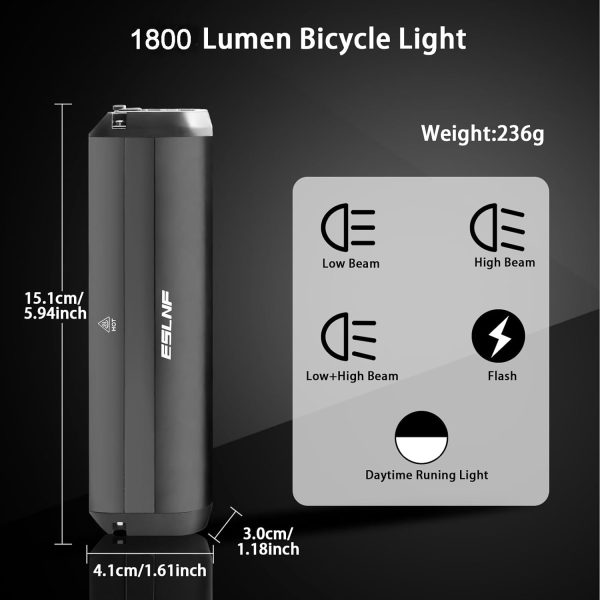 Super Bright LED Bike Light, USB Rechargeable Bicycle Headlight, Waterproof - Image 2