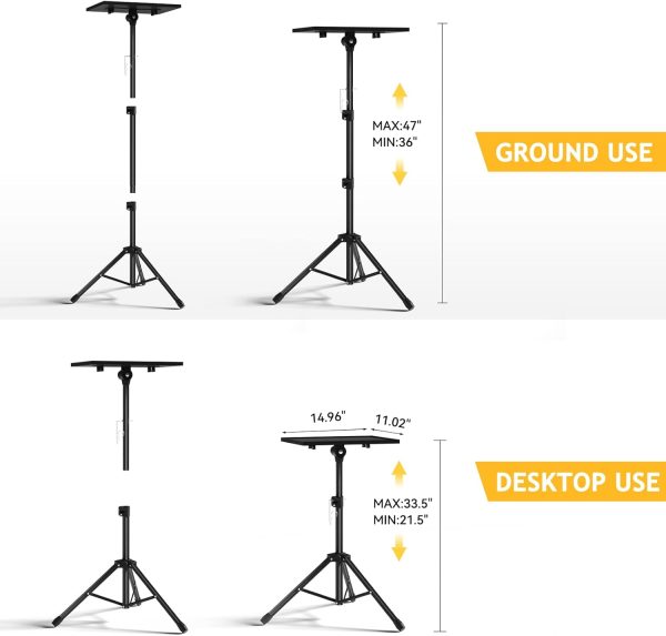 Projector Stand Tripod - Laptop Tripod Projector Stand Adjustable Height 22 - Image 5