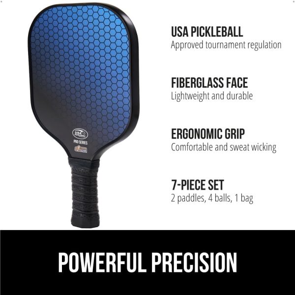 Gorilla Gear USAPA Approved Pickleball Paddle Sets, Fiberglass Shock - Image 2