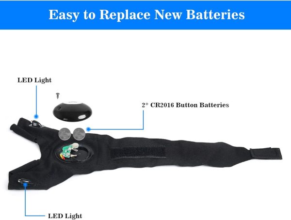 LED Flashlight Gloves, Stocking Stuffers Gifts for Men Dad Him, Christmas - Image 7