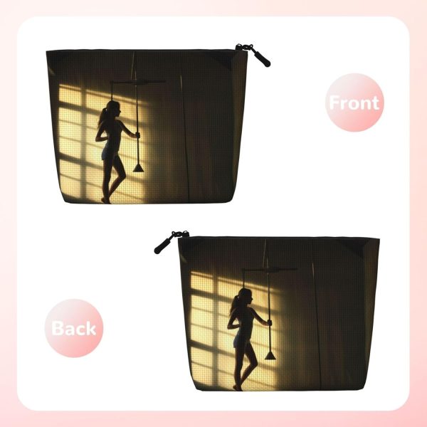 new love gymnastics print Cute Travel Toiletry Bag Makeup Bag Organizer - Image 8