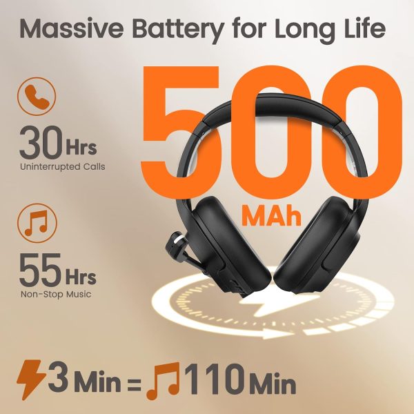 EKSA Wireless Headset with Mic for Work, Bluetooth 5.0 Headset with - Image 5
