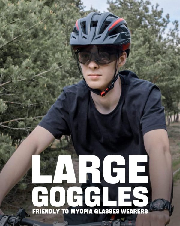 VICTGOAL Bike Helmet with USB Rechargeable Rear Light Detachable Magnetic - Image 5