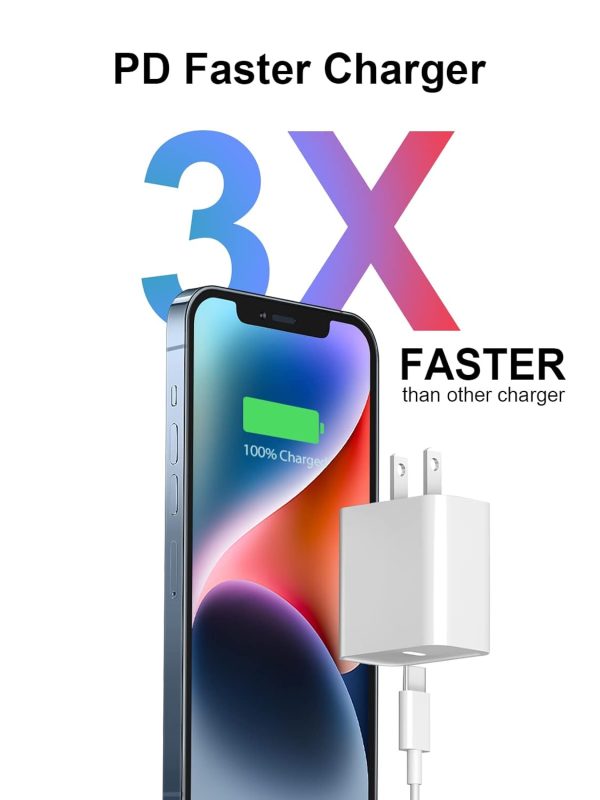 10FT iPhone 14 13 12 11 Charger, Long Charging Cable with 20W USB C Charger - Image 2