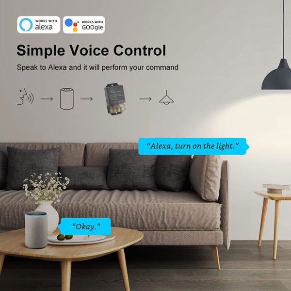 Smart Relay Switch Work with Ewelink, 30A WiFi Wireless Intelligent Relay - Image 6