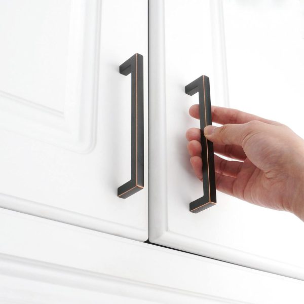 KOOFIZO 30-Pack Solid Square Bar Cabinet Handle - Oil Rubbed Bronze - Image 3