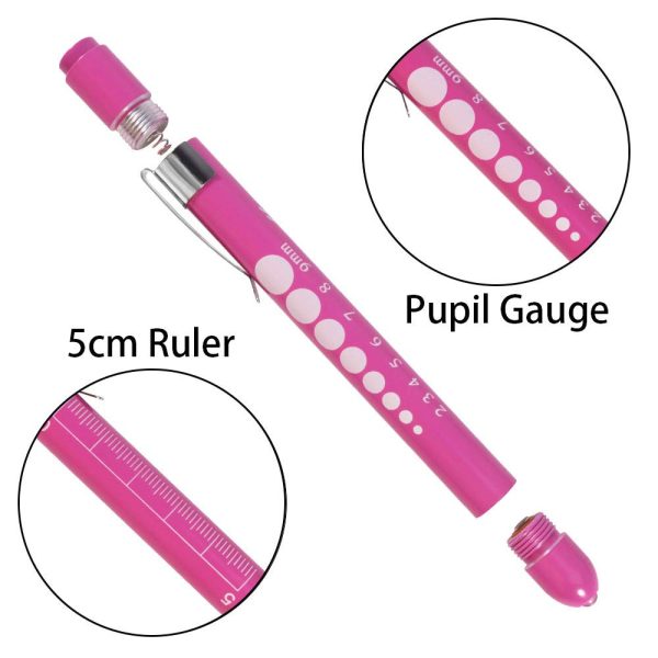 Aokin Pen Light with Pupil Gauge, Reusable LED Penlight Medical for Doctor - Image 2