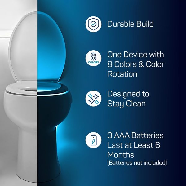 ToiLight The Original Toilet Bowl Night Light. Fun & Useful Bathroom Motion - Image 4
