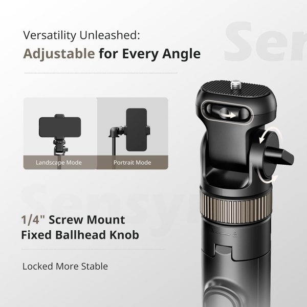 Sensyne 72"" Phone Tripod, Extendable Tripod for iPhone & Selfie Stick with - Image 4