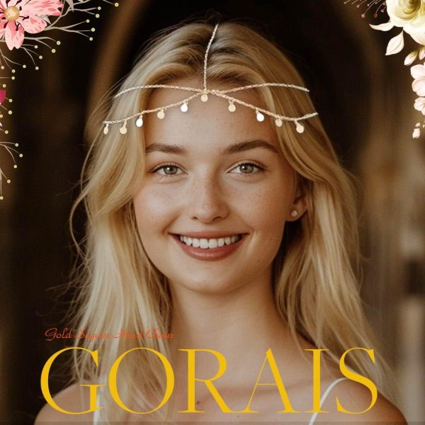 GORAIS Sequins Boho Head Chain Jewelry Hair Chain Headpiece Festival - Image 5