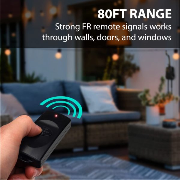 Fosmon Wireless Remote Control Outlet (2 Outlets, 80 Foot Range) ETL Listed - Image 2