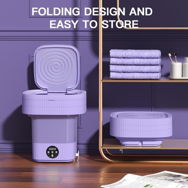 Portable Washing Machine,10L Folding Mini Washer with 3 Modes Deep Cleaning - Image 6
