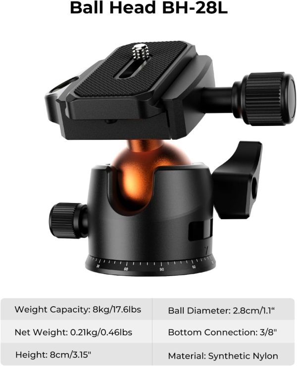 K&F Concept 64 inch/163cm Camera Tripod,Lightweight Travel Outdoor DSLR - Image 5