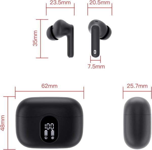 Wireless Earbuds, Bluetooth 5.3 Headphones Bass Stereo, Ear Buds with Noise - Image 8