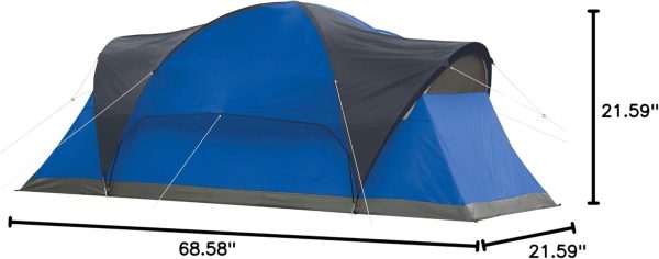 Coleman Montana Camping Tent, 6/8 Person Family Tent with Included Rainfly, - Image 12