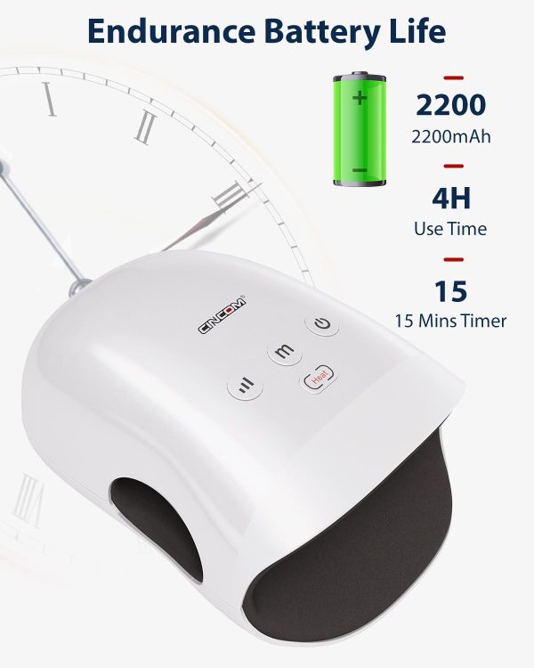 CINCOM Hand Massager - Cordless Hand Massager with Heat and Compression for - Image 5