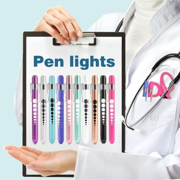 MEUUT 3 Pack Pen Lights for Nurses with 6 Batteries – Medical Penlights - Image 6