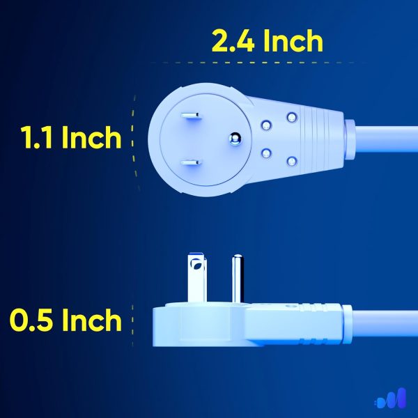 Maximm Cable 4 Feet 14Awg 360° Rotating Flat Plug Extension Cord/Wire, 3 - Image 4