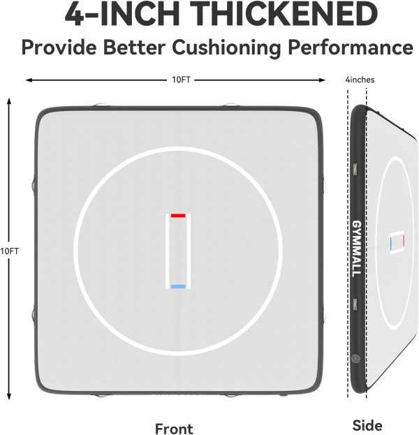 Wrestling Mat Inflatable 5FT/10FT/13FT, Foldable 4" Thick Jiu Jitsu Mats - Image 3