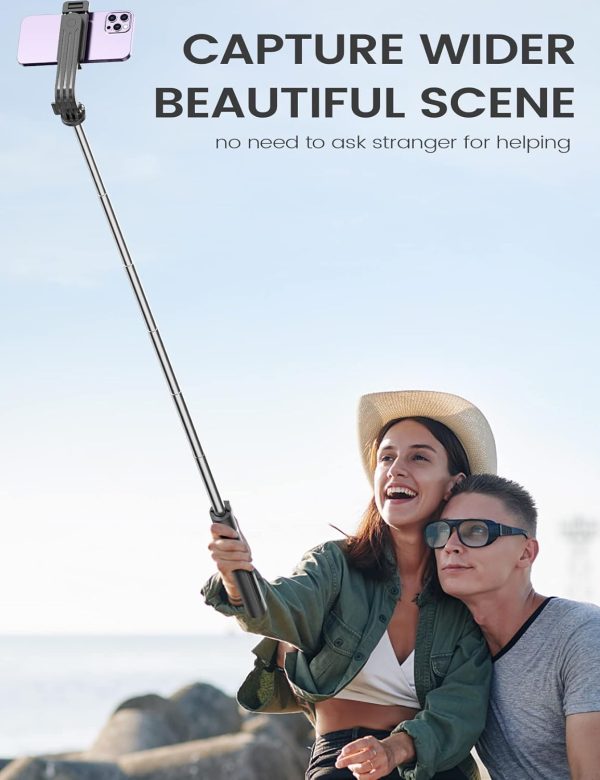 Selfie Stick Phone Tripod with Remote, 50 inch Portable 5 in 1 Selfie Stick - Image 6