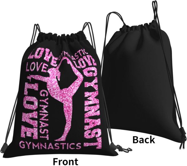 Gymnastics Drawstring Backpack Gym String Bag Drawstring Sackpack Sport For - Image 2