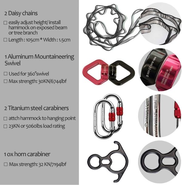 Aerial Silks Deluxe Equipment Set for Aerial Yoga,11 yards Aerial Yoga - Image 5
