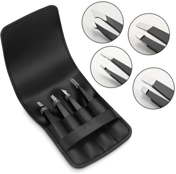 Pefei Tweezers Set - Professional Stainless Steel Tweezers for Eyebrows - - Image 6