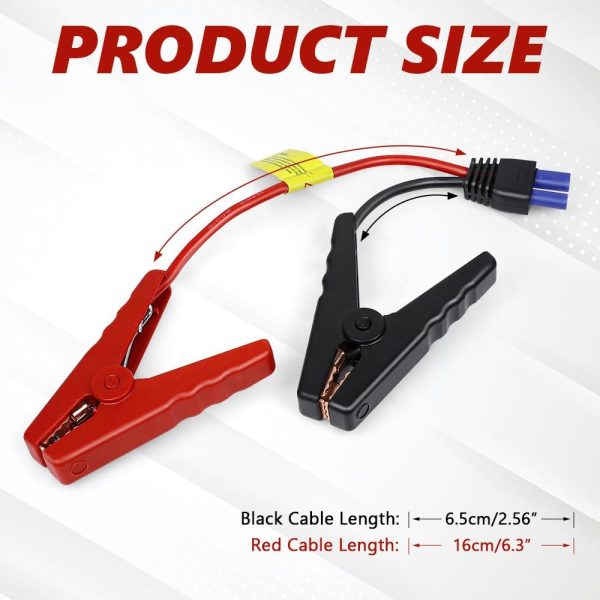 EC5 Jump Starter Cable with Battery Clamps, 12V Replacement Alligator Clips - Image 2