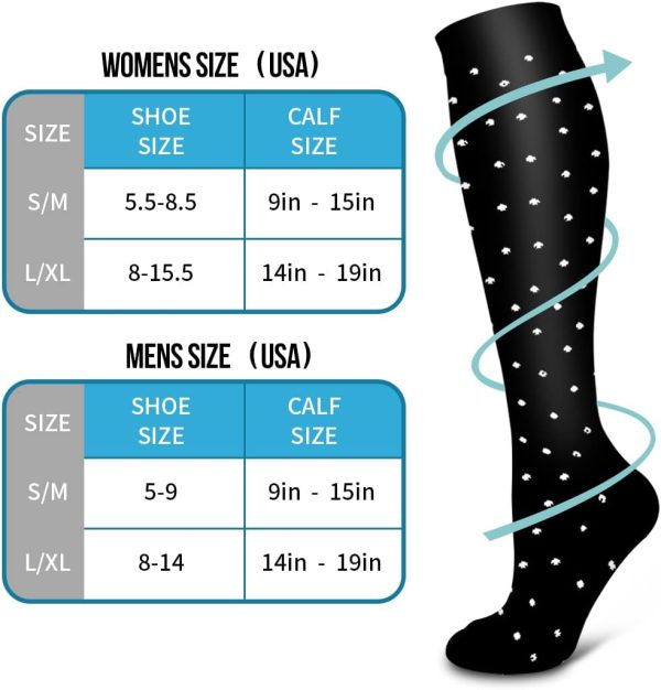BLUEENJOY Copper Compression Socks for Women & Men (6 pairs) - Best Support - Image 6