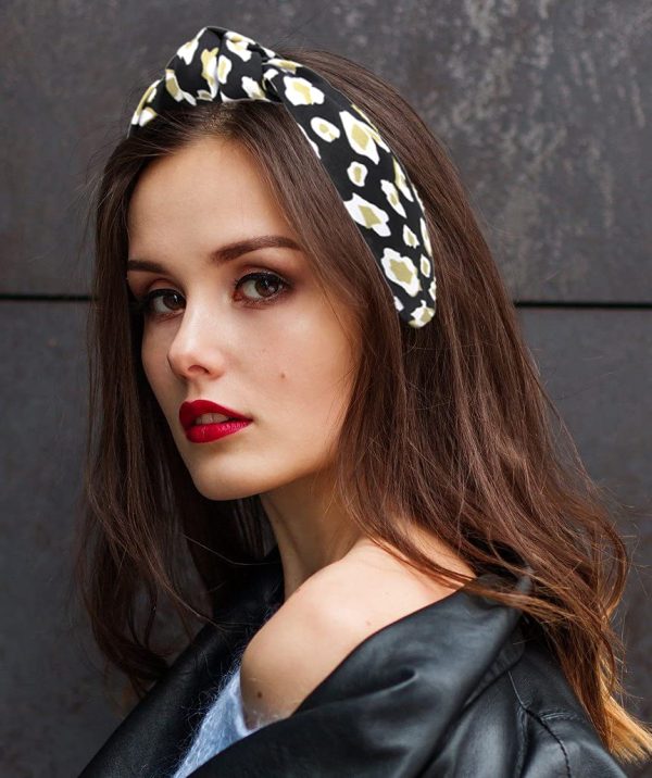 Satin Leopard Headbands for Women are Classy. Chic Cheetah Fashion Headband - Image 3