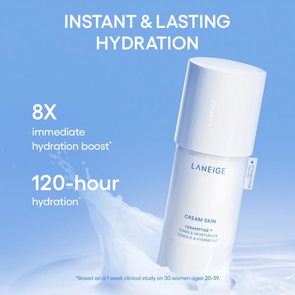 LANEIGE Cream Skin Refillable Toner & Moisturizer with Ceramides and - Image 4
